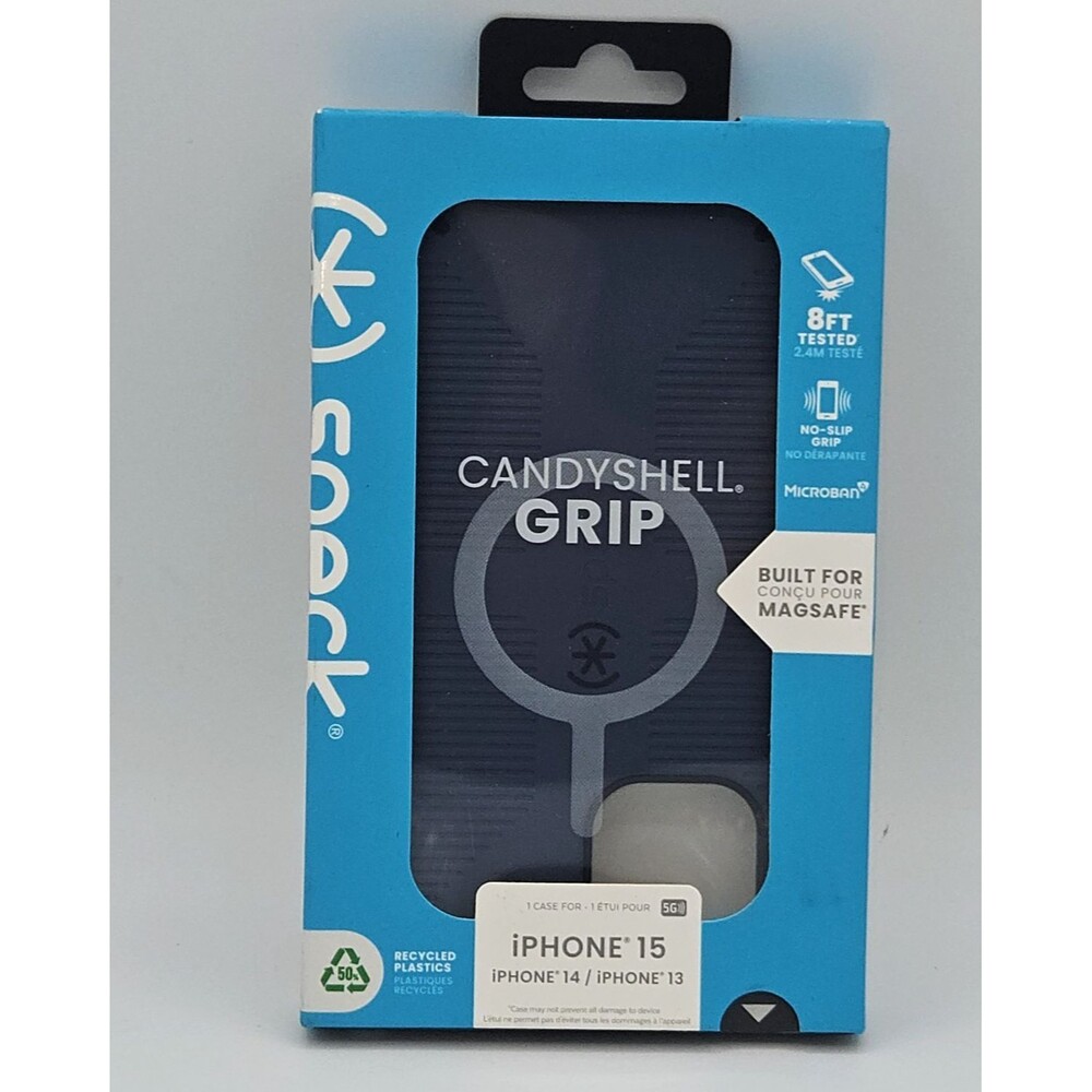 Speck CandyShell Grip iPhone 15 Pro Case MagSafe Navy Blue New